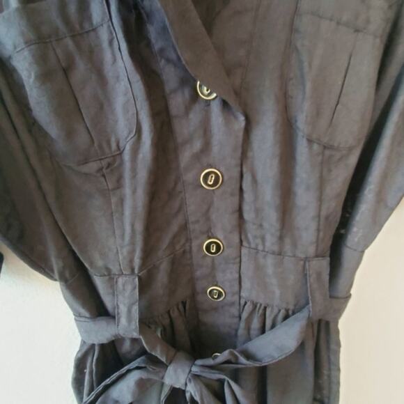 Animal print belted button up dress‎ size 10 - Picture 3 of 7